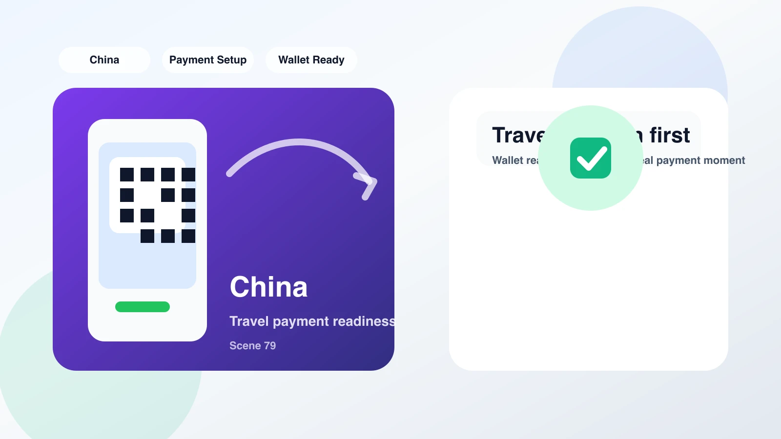Two smartphones displaying Alipay and WeChat Pay home screens, comparing their interfaces for foreign users.
