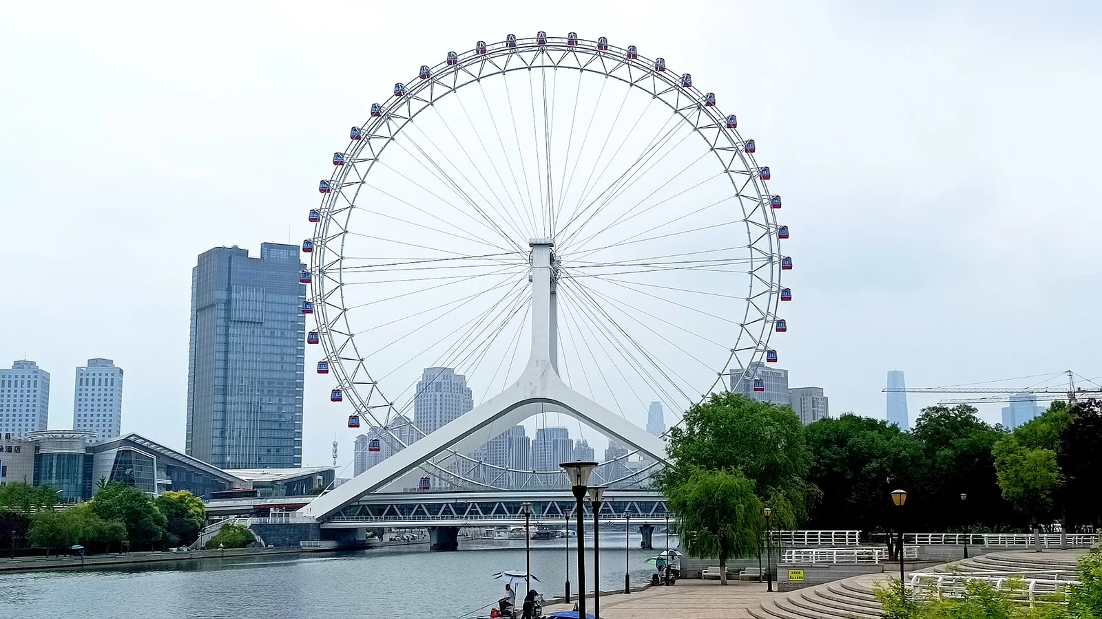 Tianjin skyline and riverfront